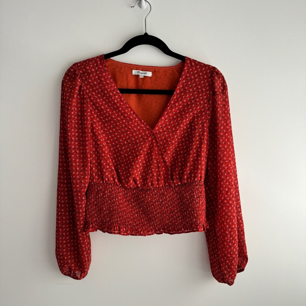 Madewell Floral Blouse Size Medium Like New